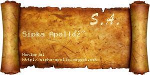 Sipka Apolló névjegykártya